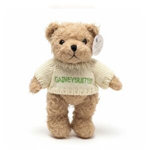 Tan Stuffed Bear with Sweater Weathered Look